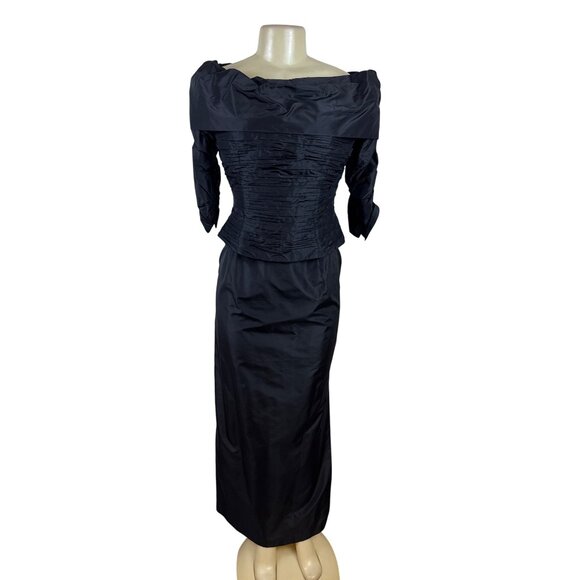 Chetta B Skirts Vintage Chetta B Black Offshoulder Formal Top Skirt — free download